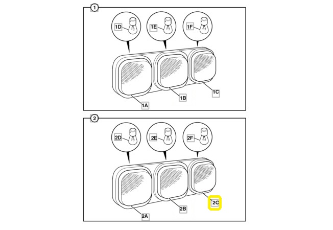 Kryt zadní svítilny mlhové L/P JCB 535-95   teleskopický nakladač
