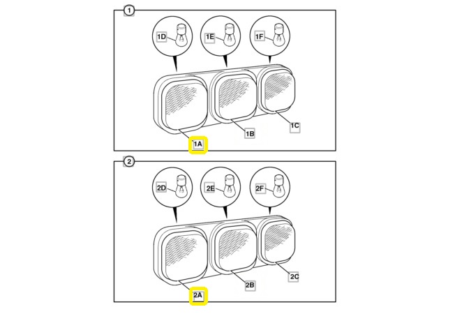 Kryt zadní svítilny poziční/brzdové L/P JCB 535-95   teleskopický nakladač