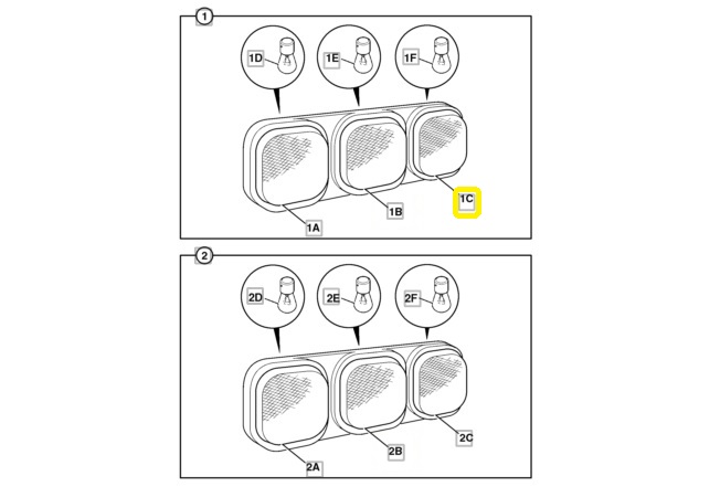 Kryt zadní svítilny zpětné L/P JCB 535 - 95 teleskopický nakladač