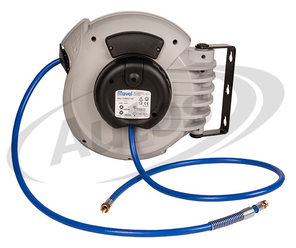 Buben samonavíjecí vzduchové hadice 8mm MAVEL, 12+1m/15bar, 360x330x210