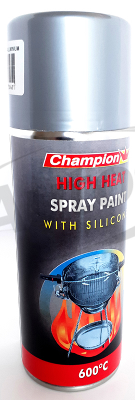 Sprej žáruvzdorná barva HIGH HEAT stříbrná/hliníková do +600°C, 400ml