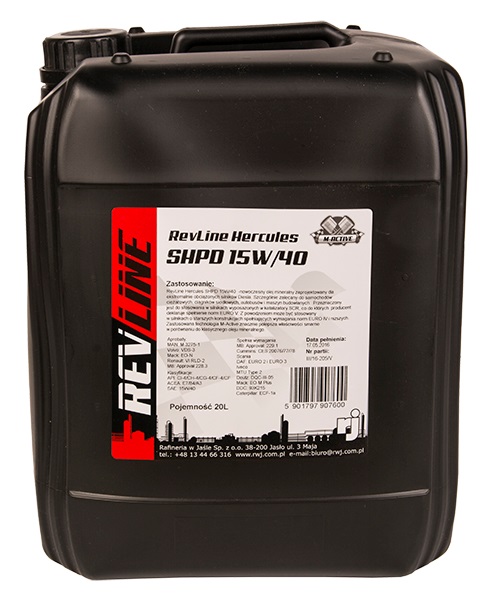 Olej motorový REVLINE HERCULES SHPD 15W-40, 20 l