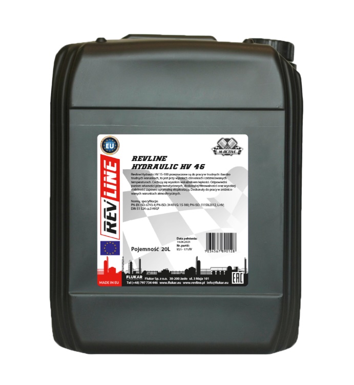 Olej hydraulický REVLINE Hydraulic HV 46, 20 l