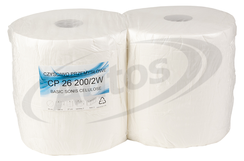 Ručník papírový bílý 2-vrstvý 257x225/ 190,80 bm/ 8400 ks