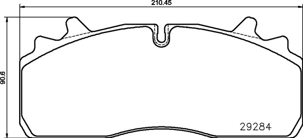 Deska brzdová 29284 Textar WABCO Maxx 17"/ Maxx 19" VOLVO FL/RVI Midlum