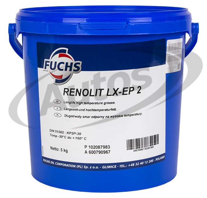 Tuk mazací - mazivo ložisek FUCHS RENOLIT LX EP 2 /od -30°C do +160°C, 5 kg