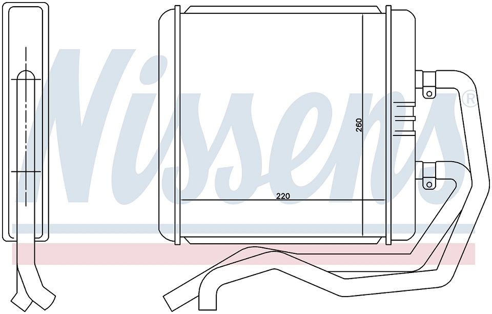 Vložka topení 220x260x26 IVECO Daily F1AE/F1CE 7 od 1999 do 12.2006