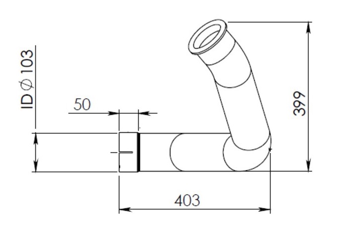 Trubka výfuku koncová L DAF DAF LF55, CF65 od 04.2006