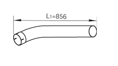Trubka výfuku přední 856mm MAN TGA,TGS, TGX Euro 5 od 2004 do 2011