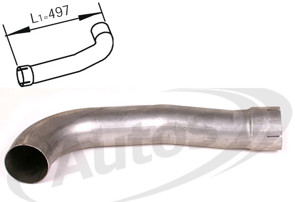 Trubka výfuku 497mm  MAN TGM, TGL Euro 3