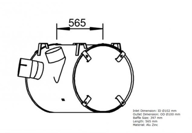 Tlumič výfuku střední MERCEDES Atego, Axor, Econic
