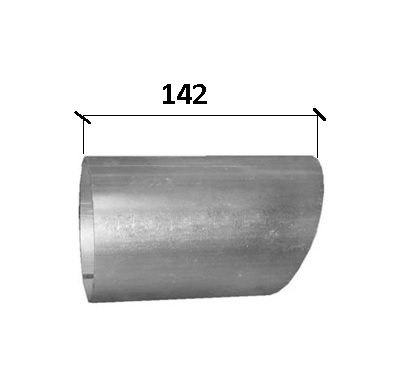 Trubka výfuku koncová 142mm VI Midliner, Midlum DCI4-B-MIDR06.02.26Y/41 od 05.1992