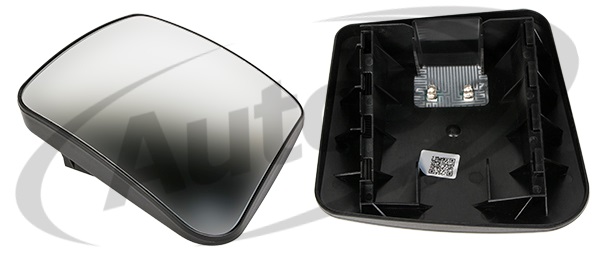 Sklo zrcadla širokoúhlé 24V R300 197x200 P DAF LF, VOLVO FL,FE od 2006, RVI Kerax, Premium