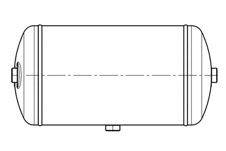 Vzduchojem 20 l / Al 500x246 14bar 1+1 vývod IVECO Stralis