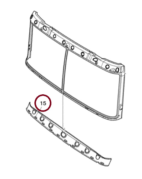 Lišta těsnící čelního skla SCANIA P,G,R,T