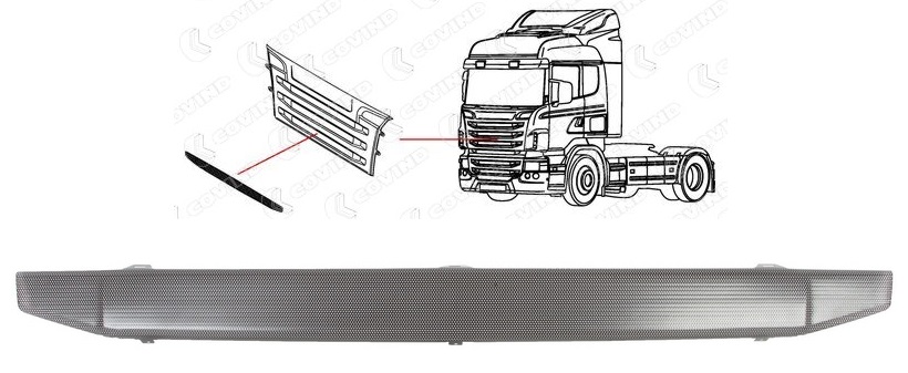Mřížka horní masky - spodní díl SCANIA P,G,R,T do 2010