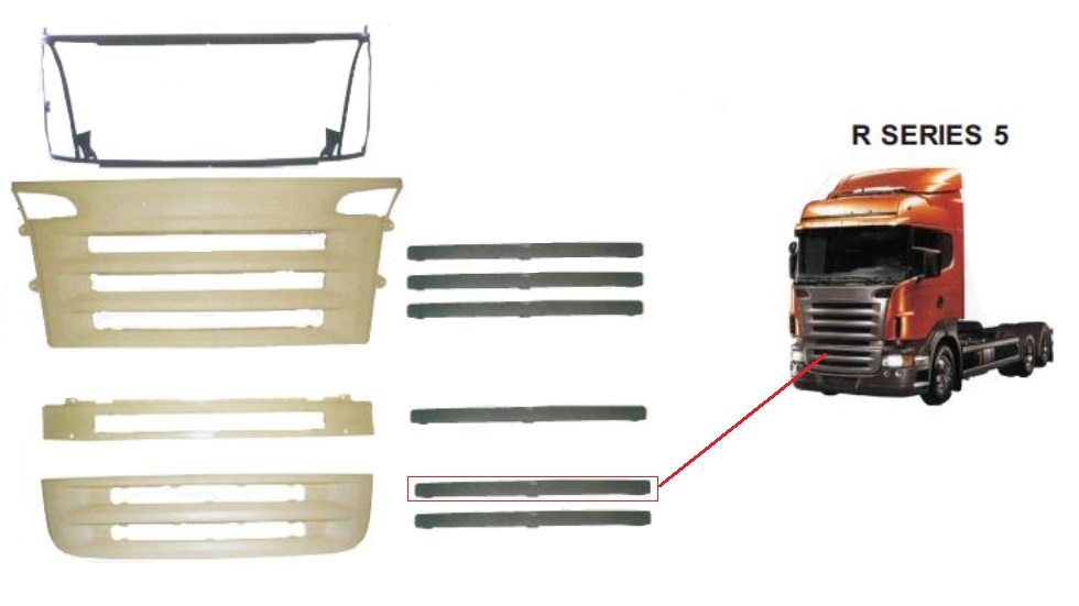 Mřížka spodní masky - horní díl SCANIA R420