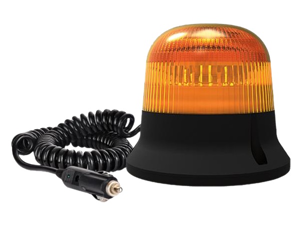 Maják výstražný dvojzáblesk 12V/55V LED MINI oranžový IP68 magnetický