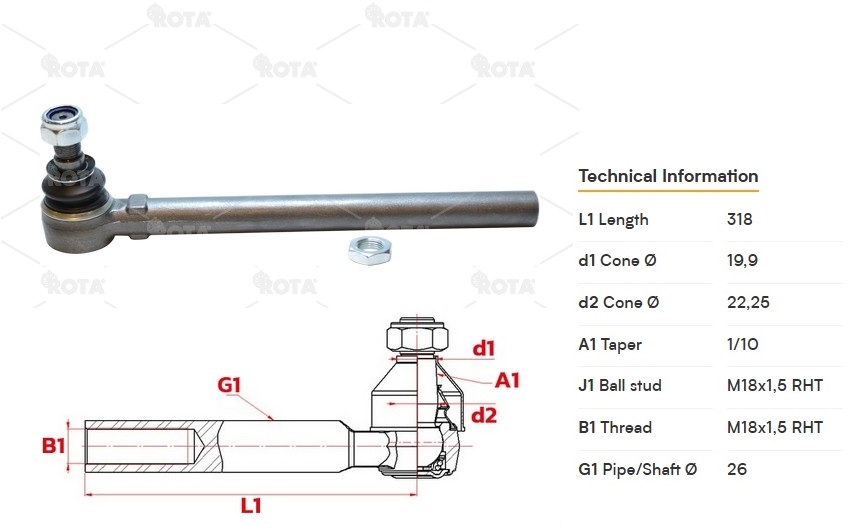 Hlava tyče řízení CASE-IH 580SR 590SR, NEW HOLLAND, ZETOR, CARRARO