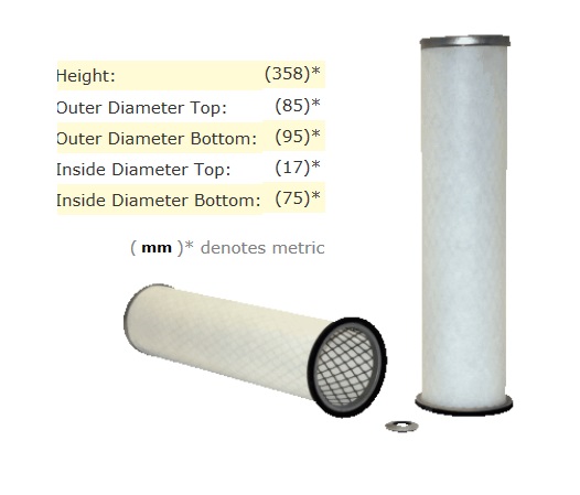 Filtr vzduchu BOBCAT, CASE IH, MASSEY FERGUSON, NEW HOLLAND, POCLAIN