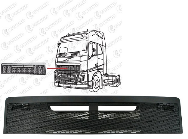 Mřížka masky kabiny horní díl VOLVO FH12 Euro 6 od 05.2012