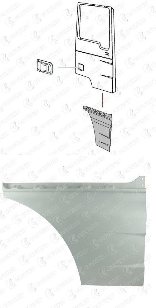 Prodloužení dveří P MAN TGA, TGS, TGX