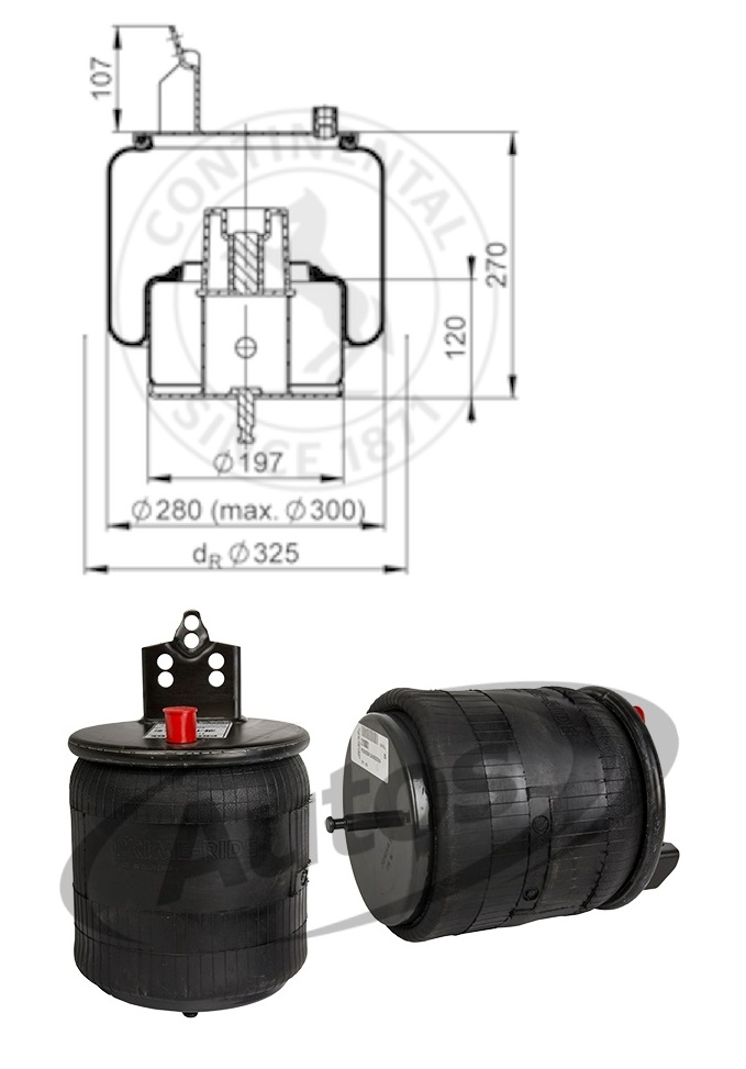Vlnovec pérování kompletní - železný zvon VOLVO FM12, FH12, 