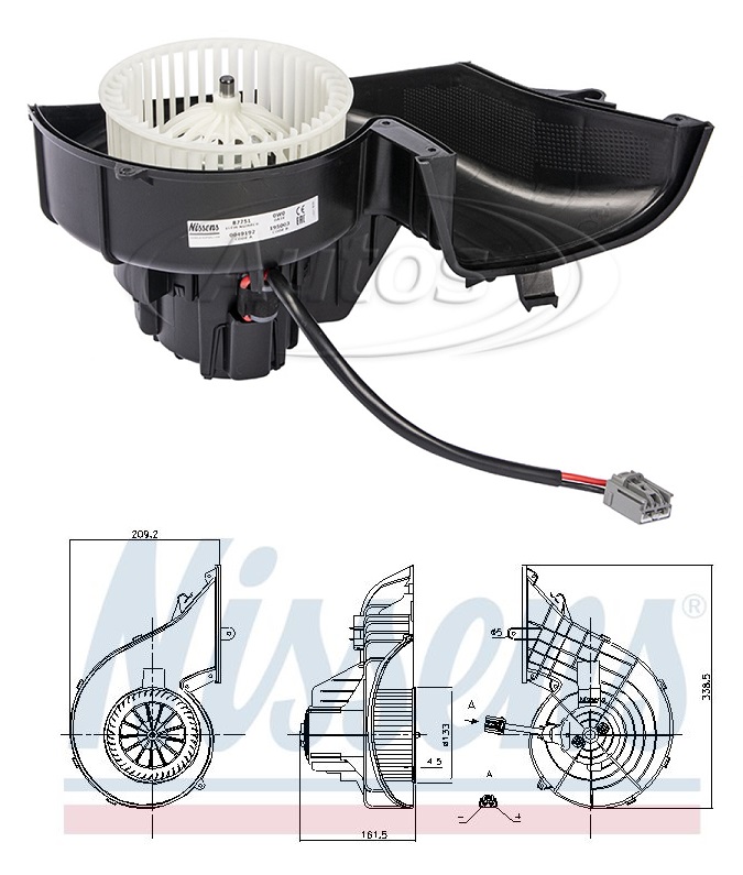 Ventilátor topení kompletní VOLVO FH 2 od 2012, RVI Gama T380/430 od 2013