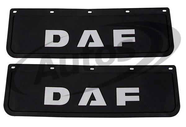 Zástěrka pryžová 600x180 přední, černá s nápisem DAF