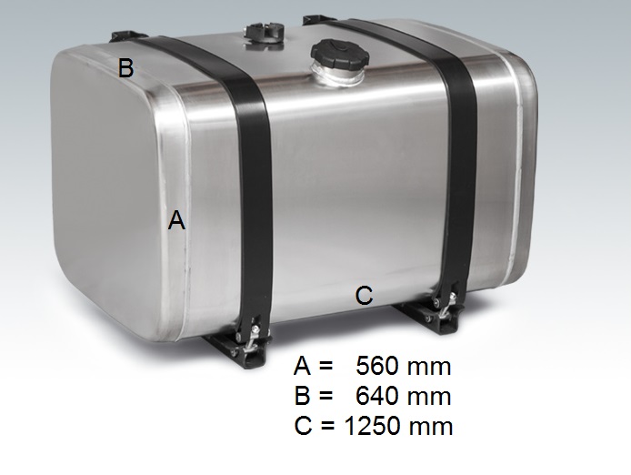 Nádrž paliva 400 l /560x640x1250 Al kompletní MERCEDES Actros