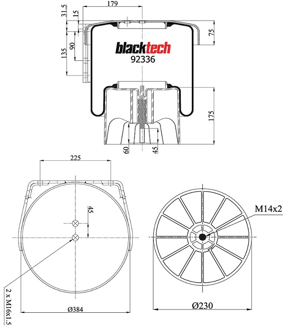 Vlnovec pérování RML 92336 CP plastový zvon IVECO 