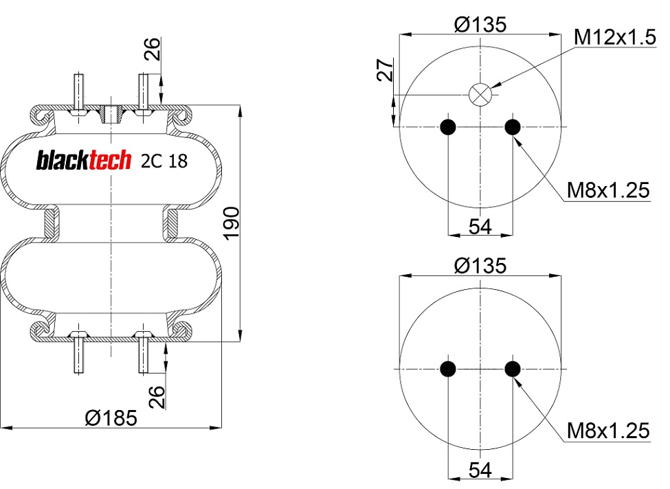 Vlnovec pérování zvedací nápravy IVECO Stralis od 2009