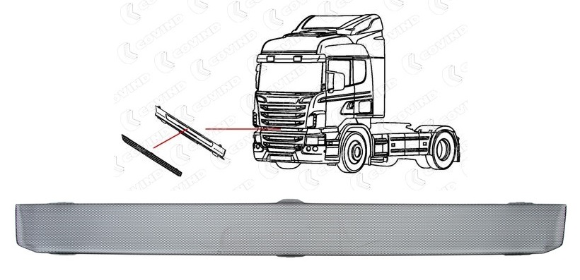Mřížka střední masky SCANIA R CR od 2010