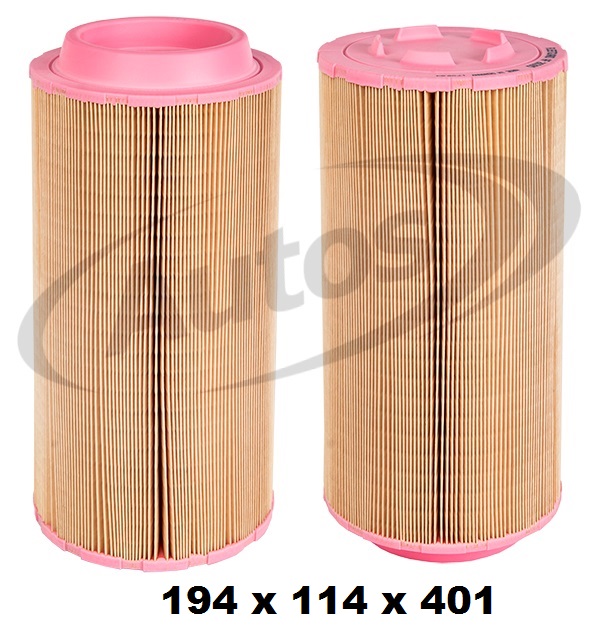 Filtr vzduchu rýpadel JS JCB, kolových rýpadel CAT M315C/M318C/M322C, DEUTZ-FAHR, MASEY