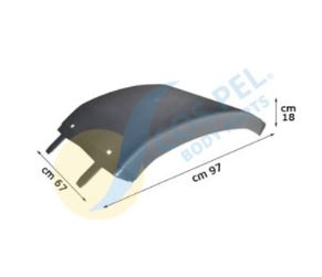 Blatník zadní - horní díl L /P DAF 95XF 1.série, XF95 2.série, XF105 Lowdeck
