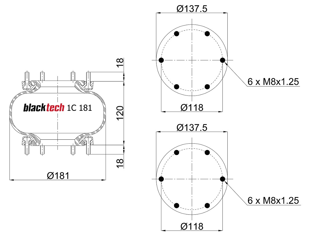 Vlnovec pérování nápravy návěsu TE, TM / ROR/MERITOR