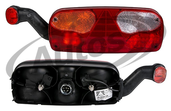 Svítilna zadní ECOPOINT 24V/139x343 L LED s poziční svítilnou, zásuvka 7pin