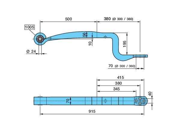 Pero listové 500/380 1 list návěsu  BPW