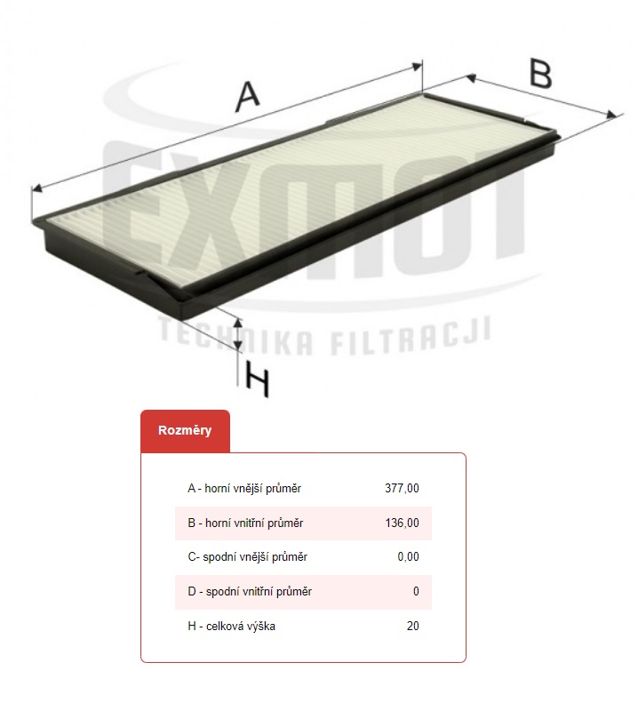 Filtr vzduchu kabiny WK-857 SCANIA New R CP/CR/CT chassis 2031571/518873/9125979