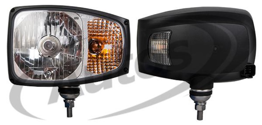 Světlomet hlavní H4/PY21W/W5W se směrovým světlem L JCB, MANITOU