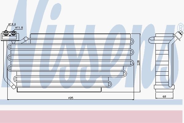 Výparník klimatizace 510x228x68 SCANIA P,G,R,T, 94,114,124,144,164 od 05.1996