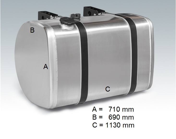 Nádrž paliva 445 l /710x690x1130 Al kompletní RVI, VOLVO