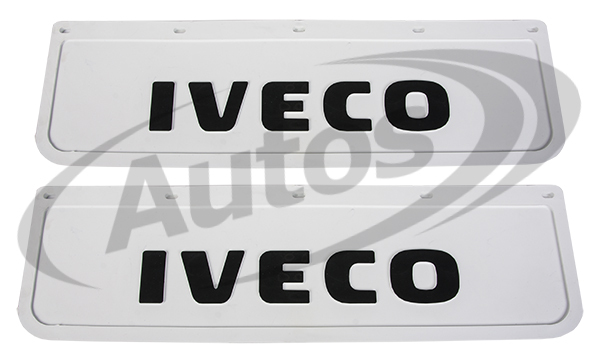 Zástěrka pryžová 600x180 přední, bílá s nápisem IVECO 