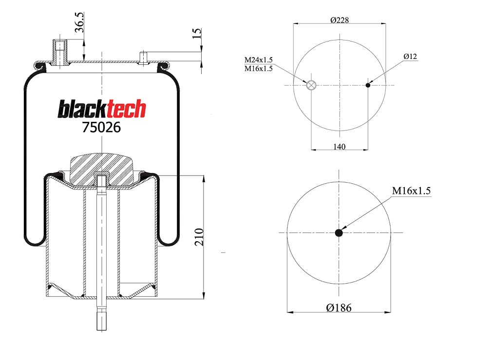 Vlnovec pérování kompletní - plastový zvon ZN L/P RVI Premium,Magnum E.Tech,Premium Route