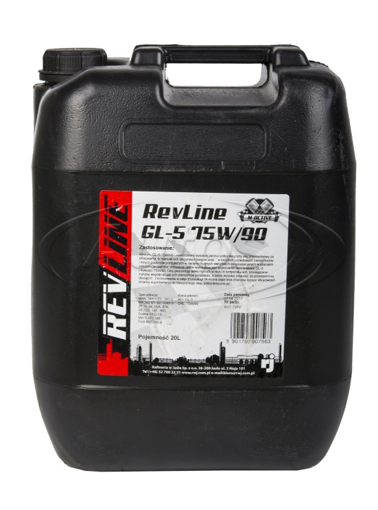Olej převodový REVLINE GEAR OIL GL-5 75W-90 polosyntetický, 20 l