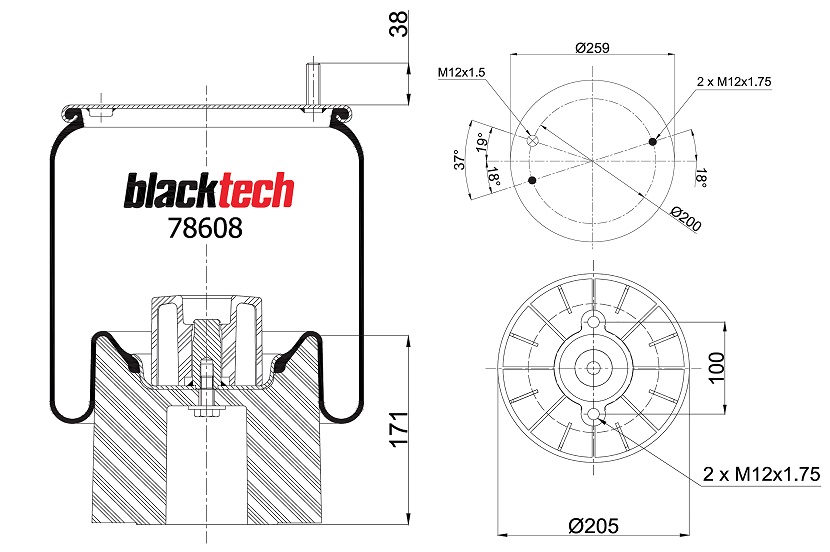Vlnovec pérování RML 78608CP plastový zvon ROR/ WIELTON, KÖGEL