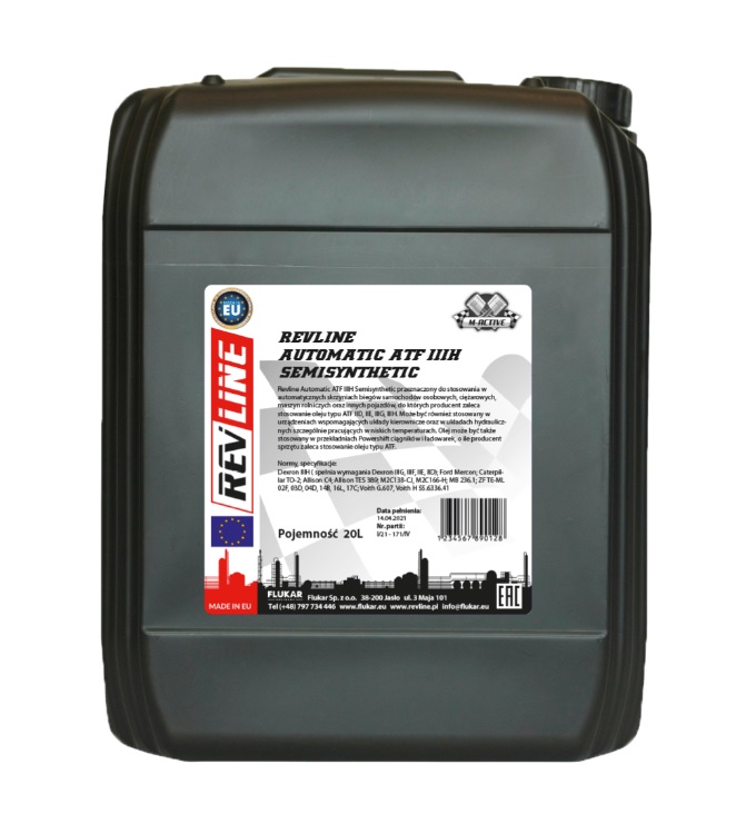 Olej převodový automat REVLINE ATF III H polosyntetický, 20 l
