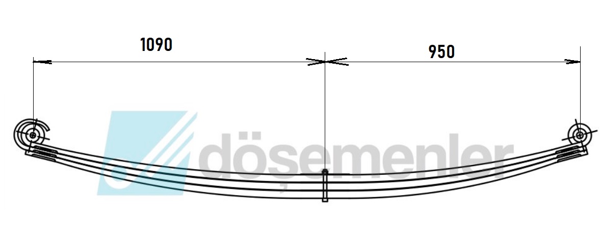 Pero listové 1090/950 3-listy PN VOLVO FM12, FM9