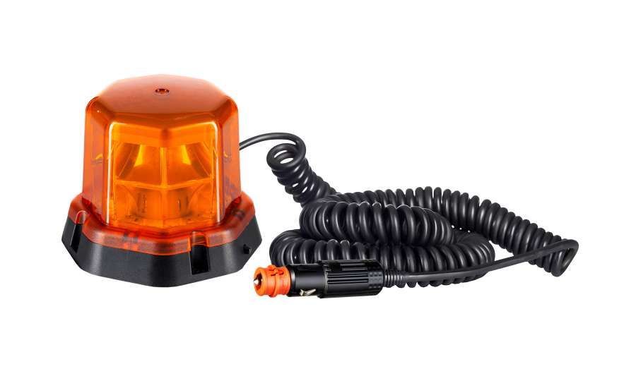 Maják výstražný LDO 2275 12V/24V/17W 48xLED oranžový na pevnou montáž/magnetický