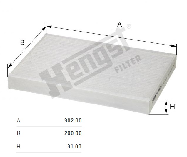 Filtr vzduchu kabiny E3937LI VOLVO FH II od 2012, RVI C,T,K serie
